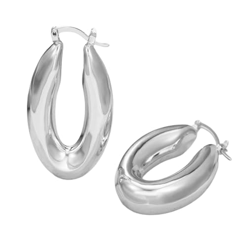 KEXIAO Stilvolle hohle ovale Ohrringe, baumelnde Ohrringe, bequemer Ohrschmuck, Metallstruktur, geeignet für den Alltag und Partys von KEXIAO