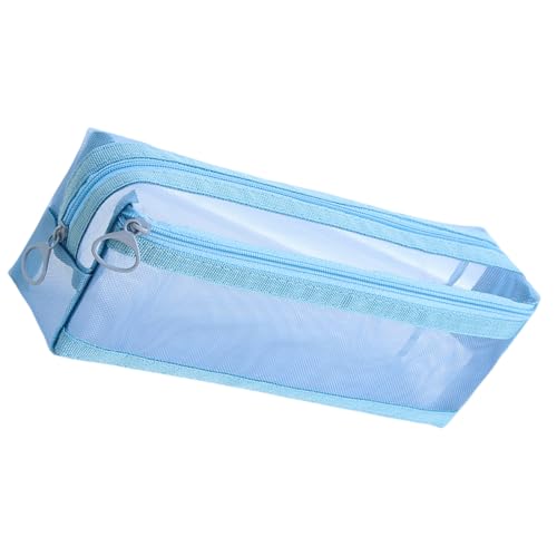 KEXIAO Transparentes Federmäppchen, doppellagig, Stifteetui, durchsichtig, Stifthalter, Stift-Organizer, Aufbewahrungstasche, Reise-Make-up-Tasche KEXIAO Transparentes Federmäppchen, doppellagig, Stifteetui, durchsichtig, Stifthalter, Stift-Organizer, Aufbewahrungstasche, Reise-Make-up-Tasche von KEXIAO