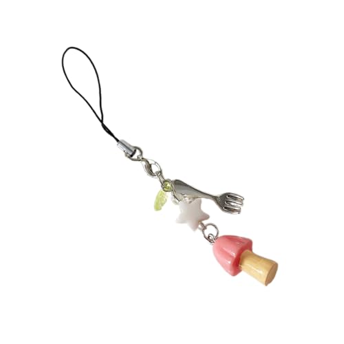 KEXIAO Vintage-Pilz-Schlüsselanhänger, modischer Handy-Anhänger, hängende Verzierung für Mode-Enthusiasten und Anhänger im Retro-Stil von KEXIAO