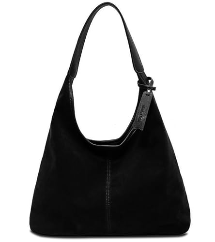 KEXYYUU Leder-Hobo-Taschen für Damen, braune Wildleder-Tragetaschen, Herbst-Winter-Geldbörsen und Handtaschen, Style2 Schwarz KEXYYUU Leder-Hobo-Taschen für Damen, braune Wildleder-Tragetaschen, Herbst-Winter-Geldbörsen und Handtaschen, Style2 Schwarz von KEXYYUU