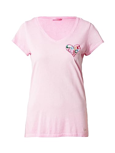 KEY LARGO Damen Shirt Heartbeat pink/hellblau/hellpink/gelb L von KEY LARGO