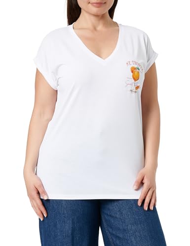 KEY LARGO Damen WT Cocktail v-Neck T-Shirt, White (1000), Large von KEY LARGO