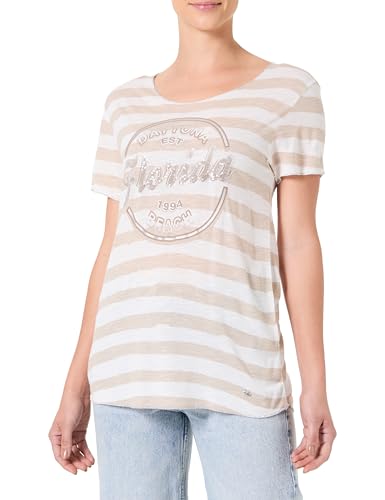 KEY LARGO Damen WT Florida Round T-Shirt, beige-Offwhite (2702), Small von KEY LARGO