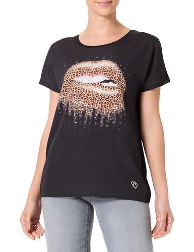 KEY LARGO Damen WT Glow Round T-Shirt, Black (1100), Large von KEY LARGO