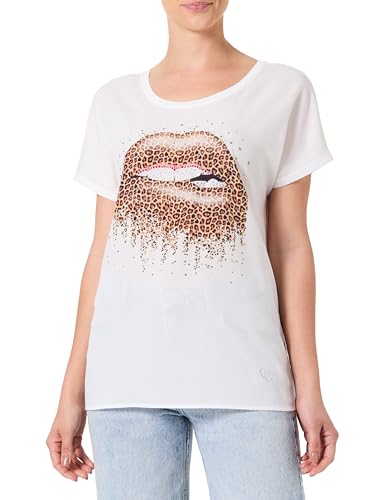 KEY LARGO Damen WT Glow Round T-Shirt, Offwhite (1001), Large von KEY LARGO