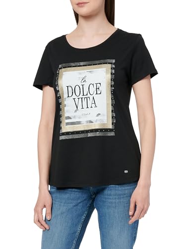 KEY LARGO Damen WT Stella Round T-Shirt, Black (1100), XL von KEY LARGO