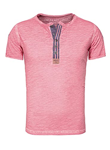 KEY LARGO Herren Arena Button T-Shirt, Desert red (1345), 3XL von KEY LARGO