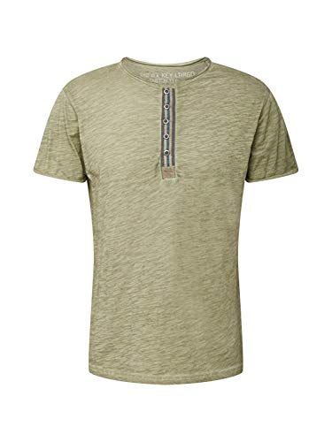 KEY LARGO Herren Arena Button T-Shirt, Green (1500), L von KEY LARGO