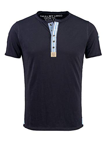 KEY LARGO Herren Arena Button T-Shirt, Navy (1200), S von KEY LARGO