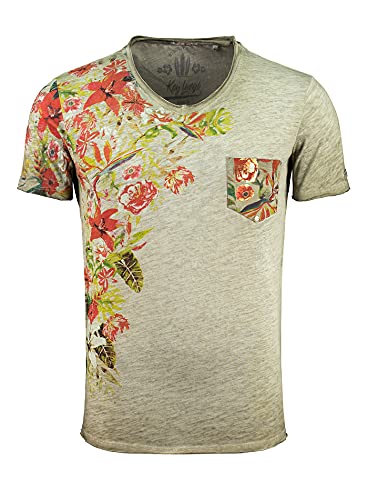 KEY LARGO Herren Babylon v-Neck T-Shirt, mil.Green (1502), XXL von KEY LARGO