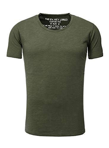 KEY LARGO Herren Bread New Round T-Shirt, Olive (1514), 3XL von KEY LARGO