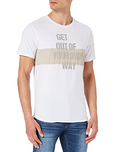 KEY LARGO Herren GET Out Round T-Shirt, White-Sand (2010), XXL von KEY LARGO