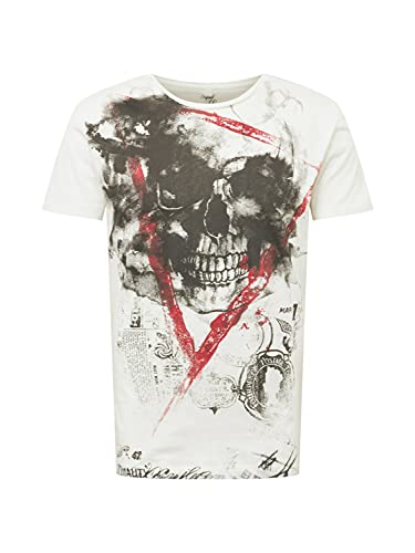 KEY LARGO Herren MT Hype Round T-Shirt, Offwhite (1001), M von KEY LARGO