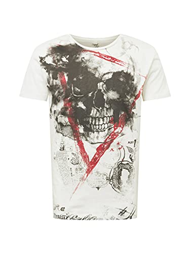 KEY LARGO Herren Hype Round T-Shirt, Offwhite (1001), XXL von KEY LARGO