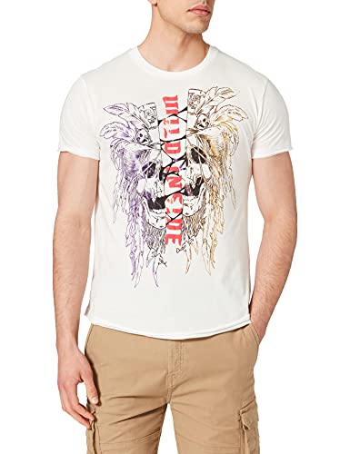 KEY LARGO Herren Inside Round T-Shirt, Offwhite (1001), S von KEY LARGO