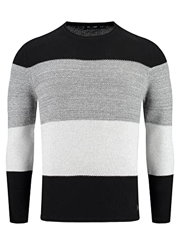 KEY LARGO Herren JOGI Round Neck Pullover, Black (1100), L von KEY LARGO