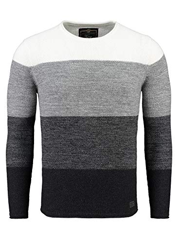 KEY LARGO Herren JOGI Round Neck Pullover, Offwhite (1001), L von KEY LARGO