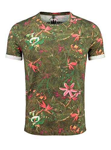 KEY LARGO Herren MT Jungles Round T-Shirt, Olive (1514), M von KEY LARGO