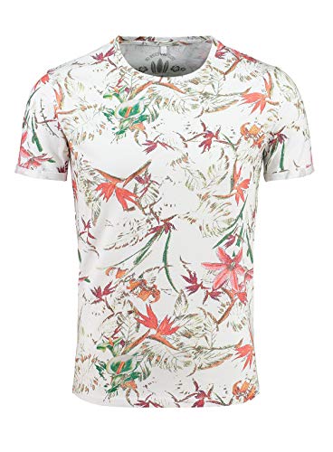 KEY LARGO Herren Jungles Round T-Shirt, White (1000), S von KEY LARGO