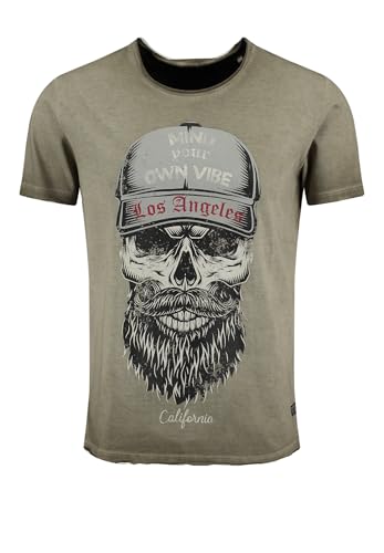 KEY LARGO Herren KLBEARD Round T-Shirt, mil.Green (1502), Large von KEY LARGO