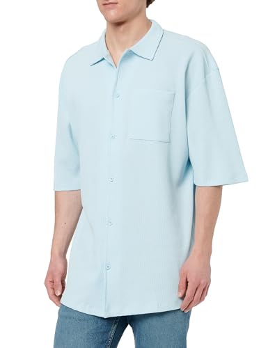 KEY LARGO Herren KLSIEGFRIED 1/2 Structure Hemd, Glacier Blue (1236), Large von KEY LARGO