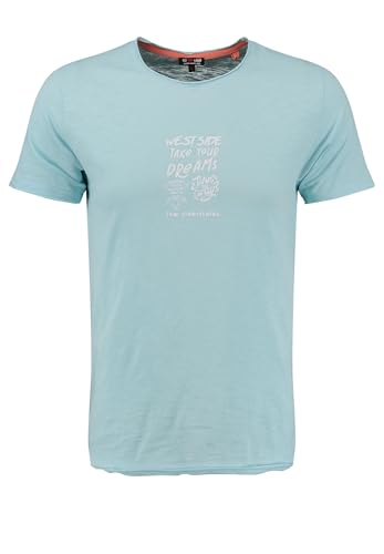 KEY LARGO Herren KLWEST Side Round T-Shirt, Light Blue (1216), XL von KEY LARGO