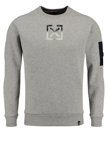 KEY LARGO Herren Klelection Round Sweatshirt, Grey Mel. (1105), S EU von KEY LARGO