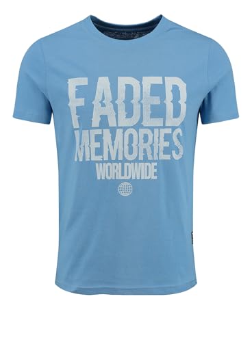 KEY LARGO Herren Klworldwide Round T-Shirt, Water Blue (1224), 3XL EU von KEY LARGO