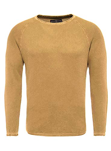 KEY LARGO Herren MST Thomas Pullover, Honey Yellow (1407), M von KEY LARGO