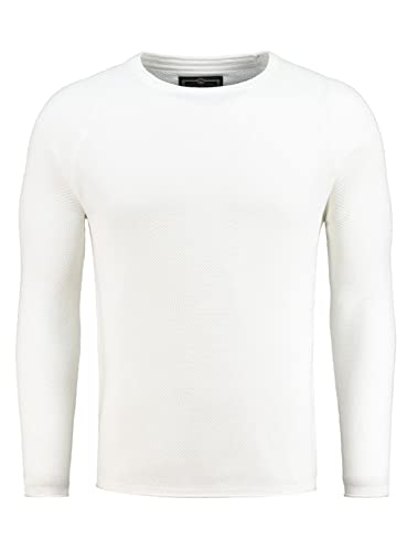 KEY LARGO Herren MST Thomas Pullover, Offwhite (1001), L von KEY LARGO