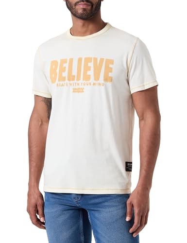 KEY LARGO Herren MT Create Round T-Shirt, Bleached Sand (1015), 3XL von KEY LARGO