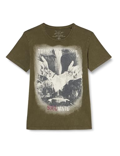 KEY LARGO Herren MT HIT The Road Jack Round T-Shirt, urban Khaki (1513), Small von KEY LARGO