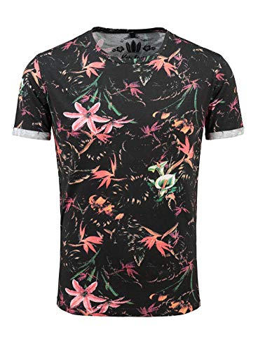 KEY LARGO Herren MT Jungles Round T-Shirt, Schwarz, L von KEY LARGO