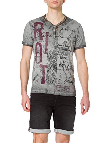 KEY LARGO Herren MT RIOT T-Shirt, Silver (1107), L von KEY LARGO