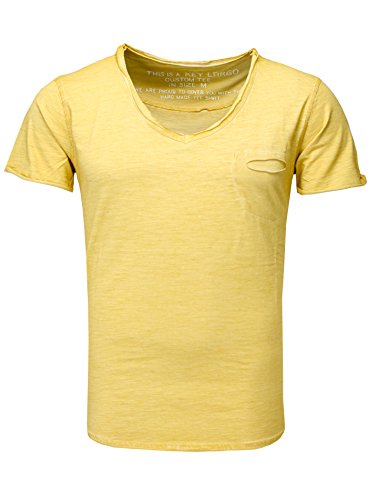 KEY LARGO Herren MT SODA T-Shirt, Honey Yellow (1407), S von KEY LARGO