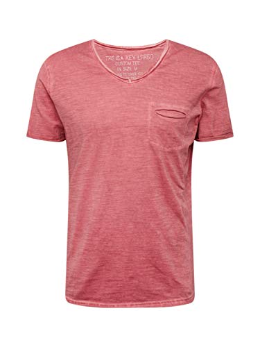 KEY LARGO Herren SODA New v-Neck T-Shirt, Desert red (1345), M von KEY LARGO