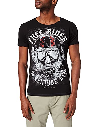 KEY LARGO Herren Moustache Round T-Shirt, Schwarz, S von KEY LARGO