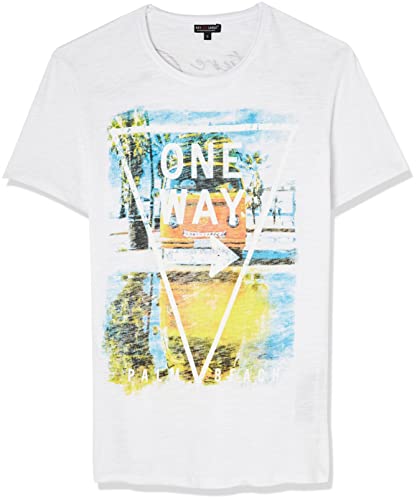 KEY LARGO Herren ONE Way Round T-Shirt, White (1000), M von KEY LARGO