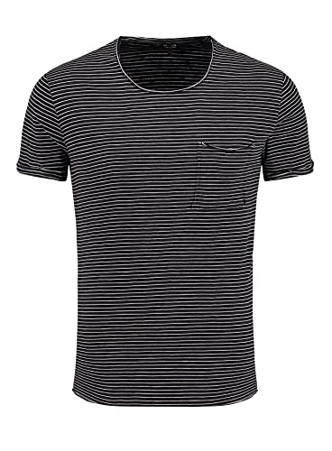 KEY LARGO Herren MT Orbit Round T-Shirt, Black-Offwhite (2109), XXL von KEY LARGO