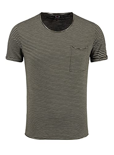 KEY LARGO Herren MT Orbit Round T-Shirt, Khaki-Offwhite (2570), XL von KEY LARGO