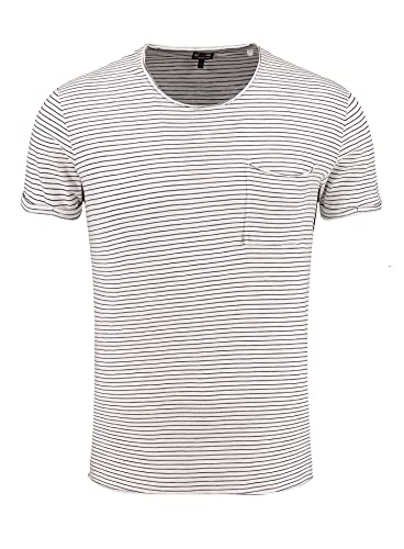 KEY LARGO Herren Orbit Round T-Shirt, Offwhite-Navy (2072), XL von KEY LARGO
