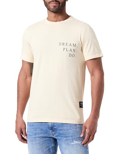 KEY LARGO Herren PLAN Round T-Shirt, Bleached Sand (1015), XXL von KEY LARGO
