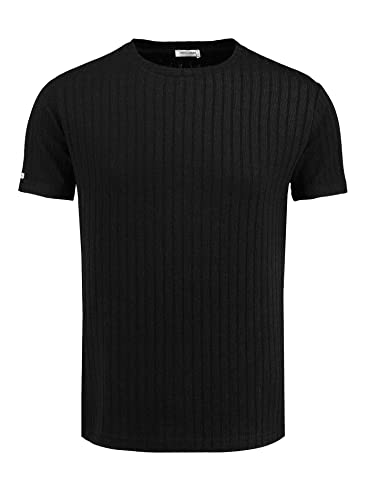 KEY LARGO Herren Prince Round T-Shirt, Black (1100), L von KEY LARGO