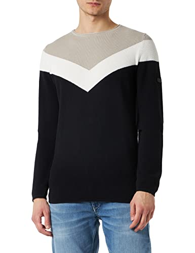 KEY LARGO Herren RÜDIGER Round Pullover, Silver-Black (2155), S von KEY LARGO