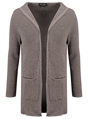 KEY LARGO Herren River Jacket Long Strickjacke, Mocca Brown (1606), L von KEY LARGO