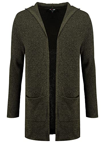 KEY LARGO Herren River Jacket Long Strickjacke, Olive (1514), L von KEY LARGO