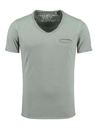 KEY LARGO Herren SODA New v-Neck T-Shirt, Faded Moss (1541), M von KEY LARGO