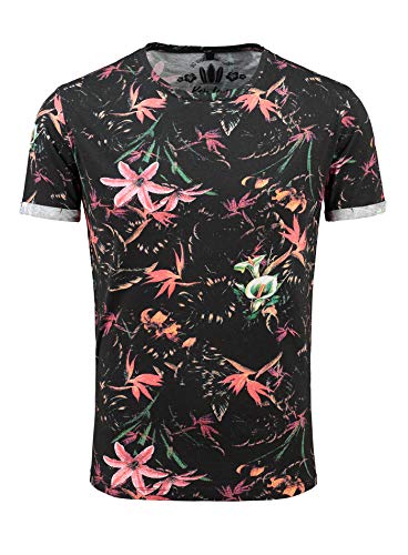 KEY LARGO Herren Jungles Round T-Shirt, Black (1100), S von KEY LARGO