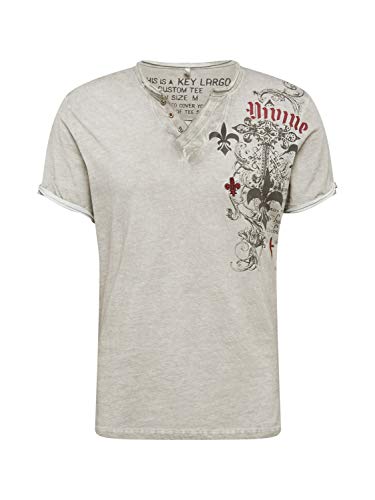 KEY LARGO Herren Shirt grau/anthrazit/rot L von KEY LARGO