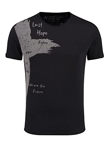 KEY LARGO Herren Spike Round T-Shirt, Black (1100), M von KEY LARGO